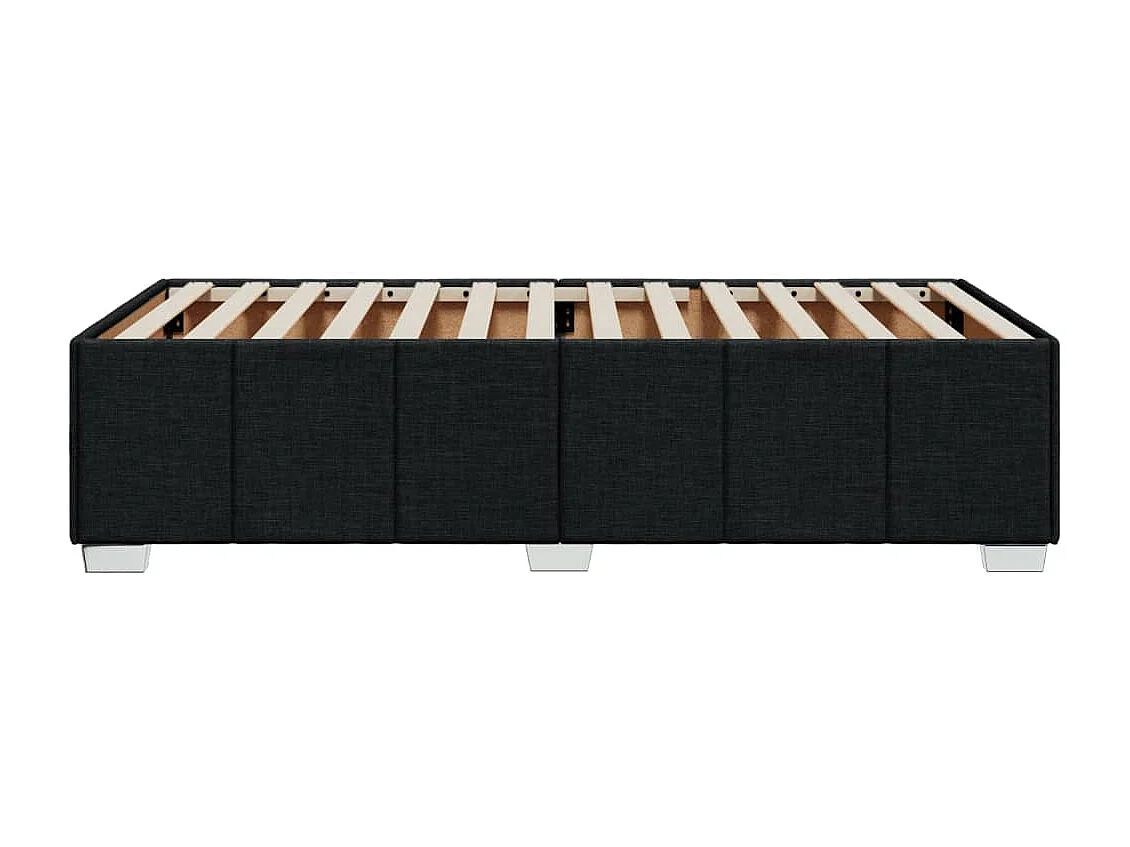 Estrutura de cama sem colchão 100x200 cm tecido preto