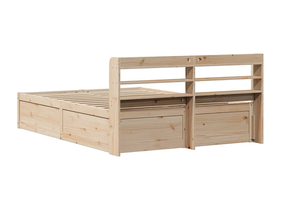 Cadre de lit avec tête de lit 120x190 cm bois de pin massif