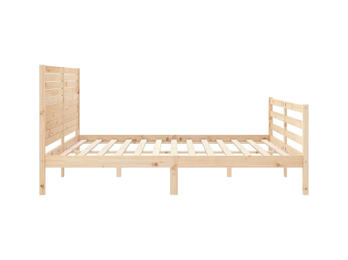 Giroletto con Testiera 200x200 cm in Legno Massello