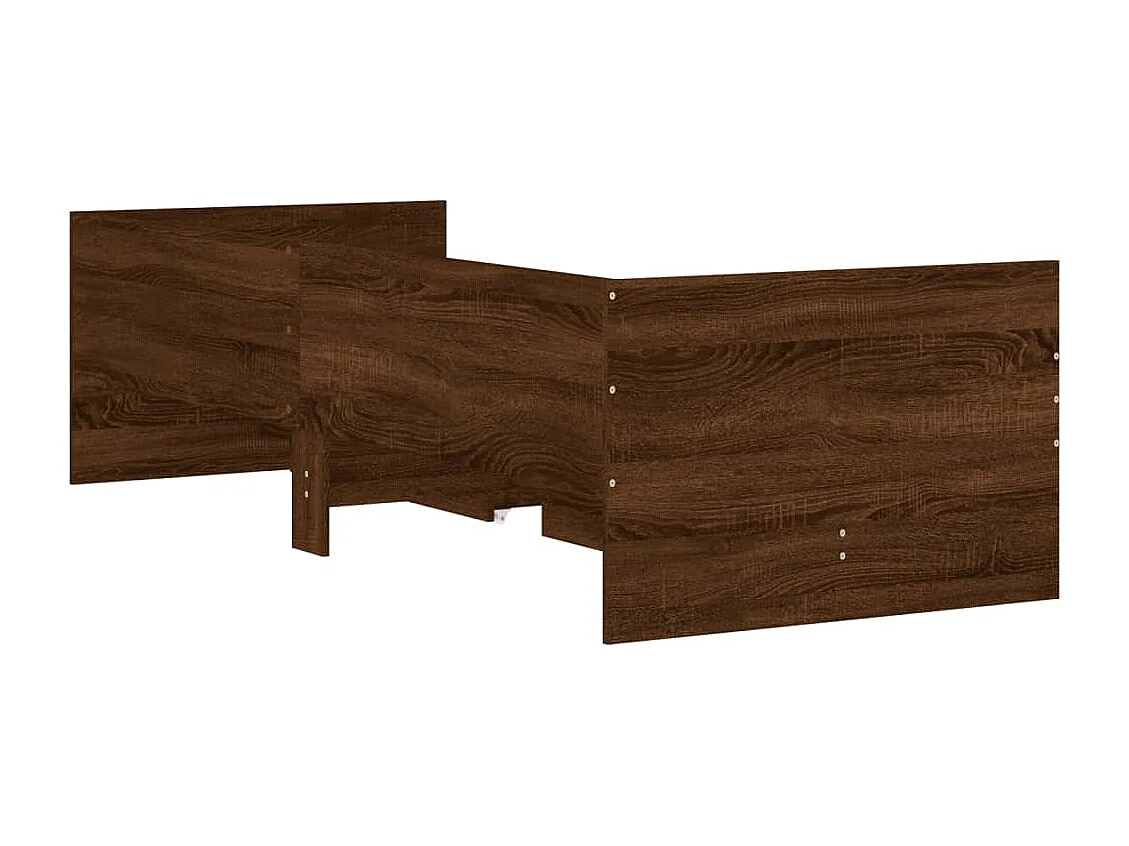 Cadre de lit avec tiroirs sans matelas chêne marron 90x200 cm