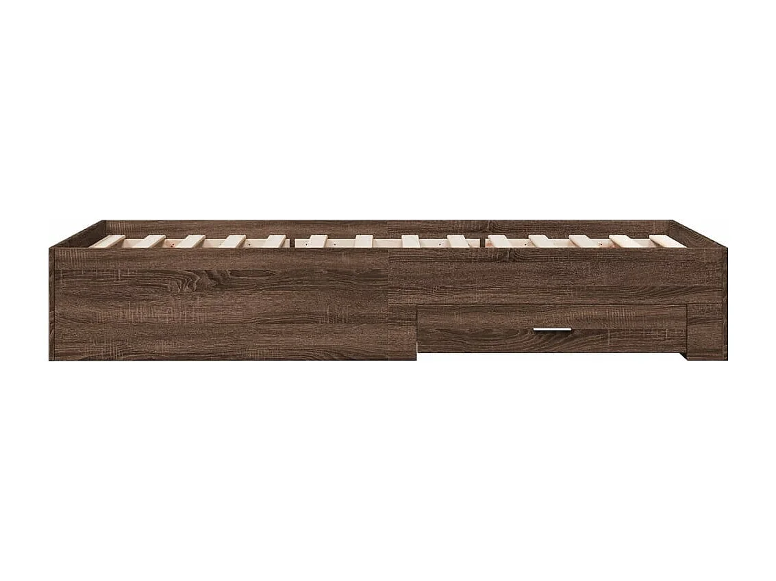 Giroletto Cassetti Rovere Marrone 75x190 cm Legno Multistrato