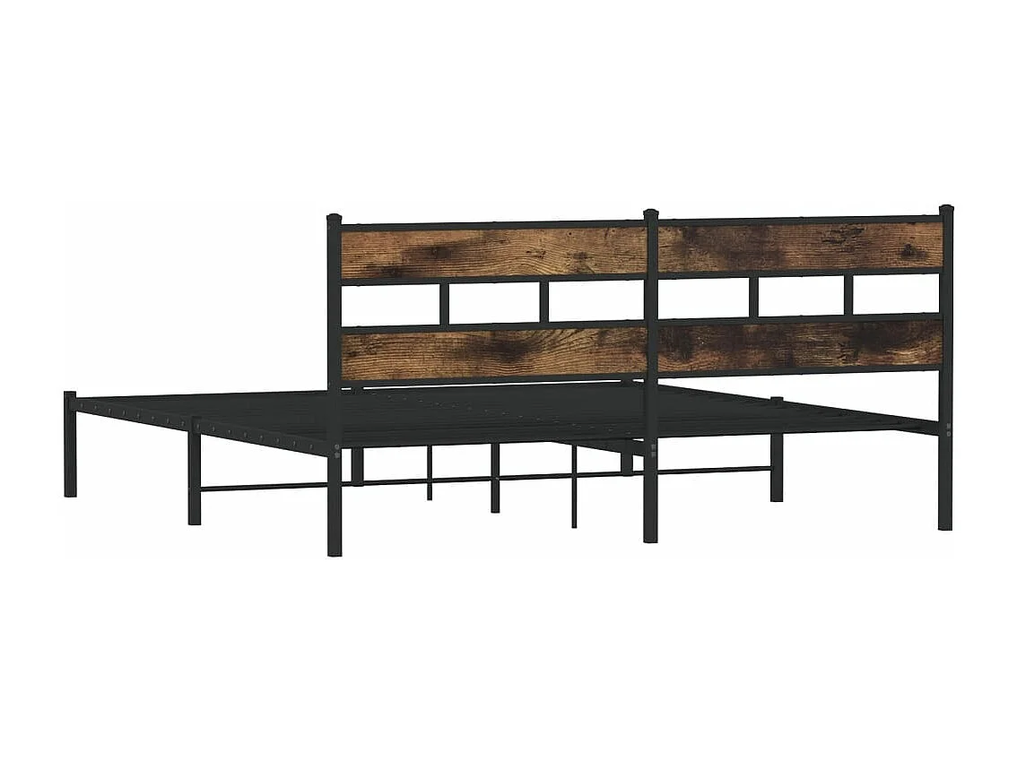 Giroletto senza Materaso in Metallo Rovere Fumo 180x200 cm