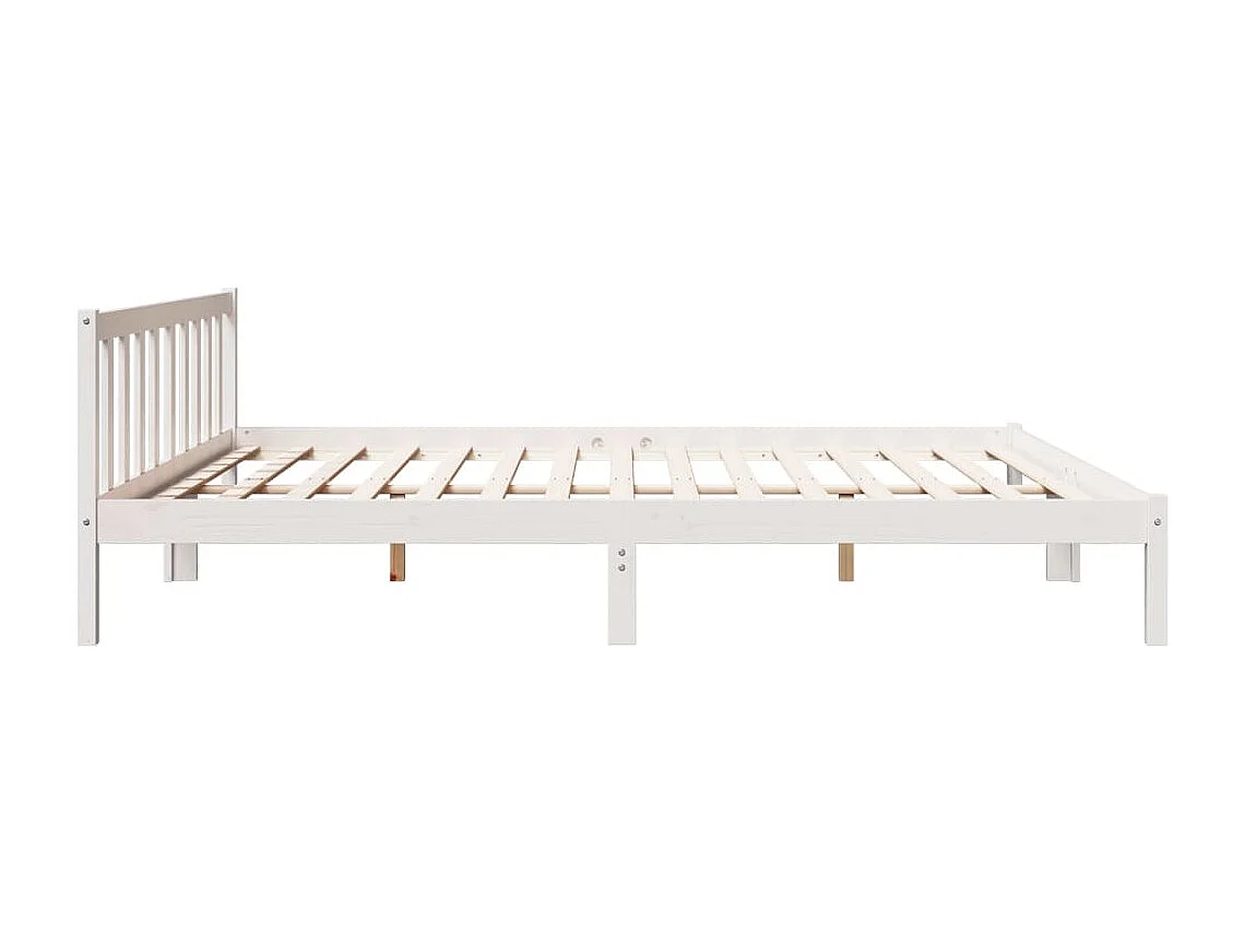 Cadre de lit extra long sans matelas 200x220 cm bois massif pin