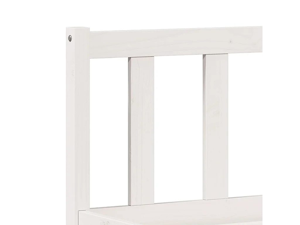 Cadre de lit extra long sans matelas 200x220 cm bois massif pin