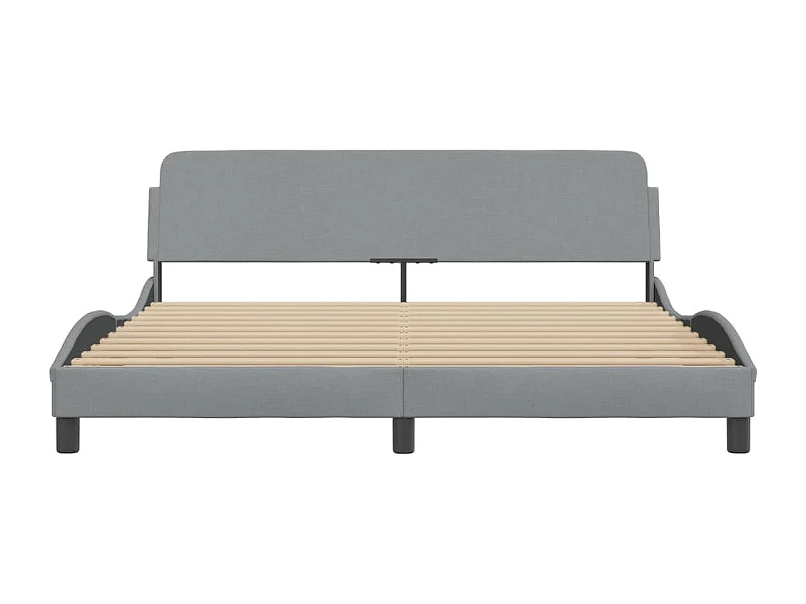 Giroletto senza Materasso Grigio Chiaro 180x200 cm Tessuto