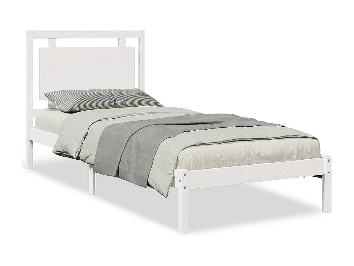 Cadre de lit extra long sans matelas 100x220 cm bois massif
