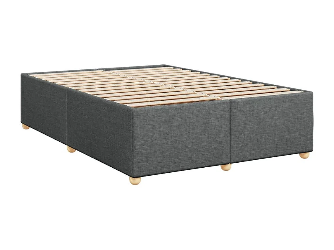 Cadre de lit sans matelas gris foncé 160x200 cm tissu