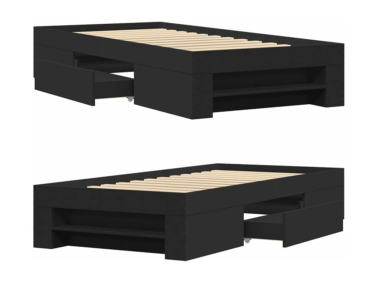 Giroletto Nero 90x200 cm in Legno Multistrato