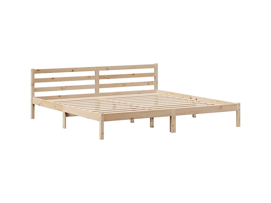 Letto senza Materasso 200x200 cm in Legno Massello di Pino