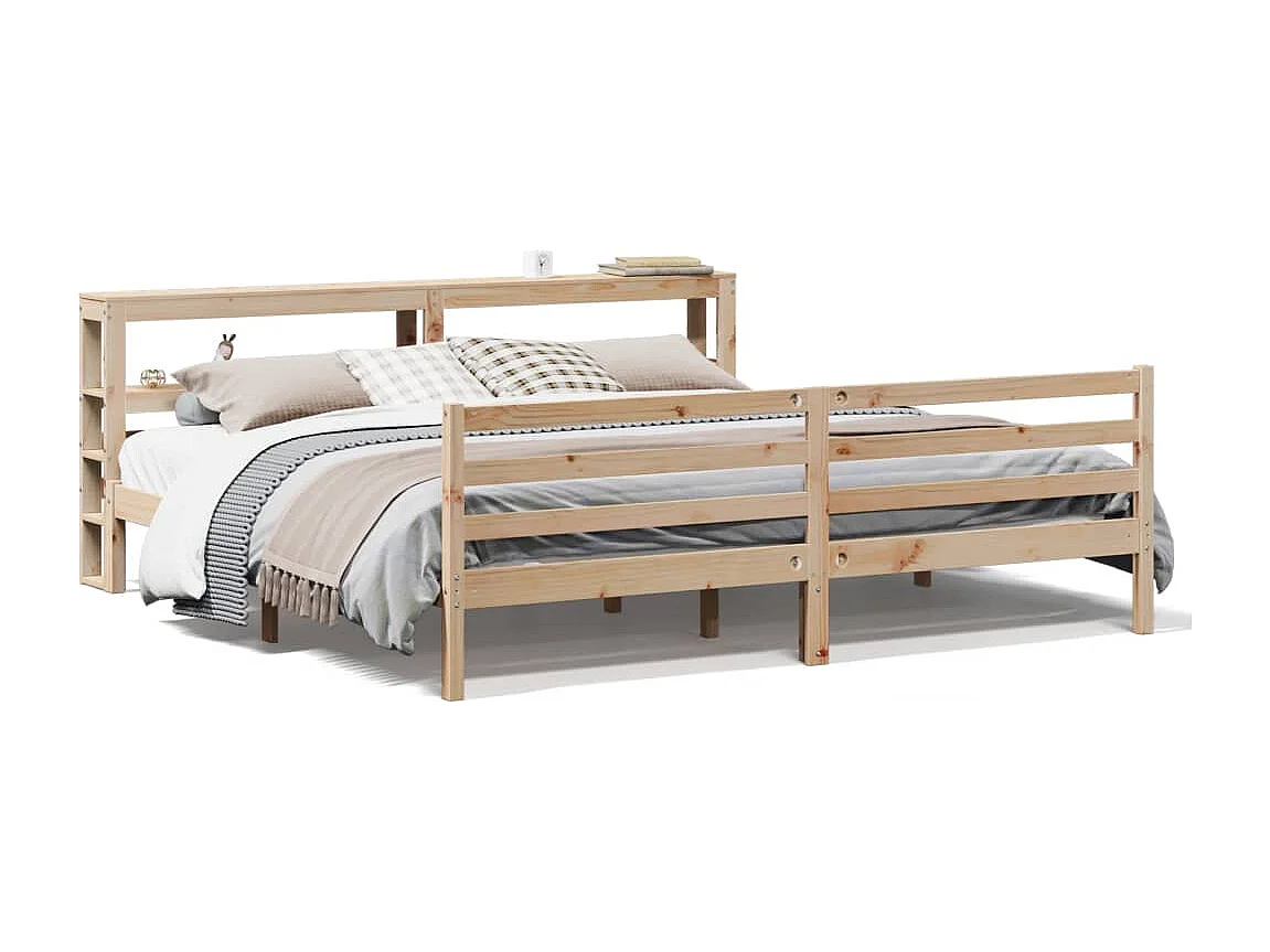Cadre de lit sans matelas 200x200 cm bois massif de pin