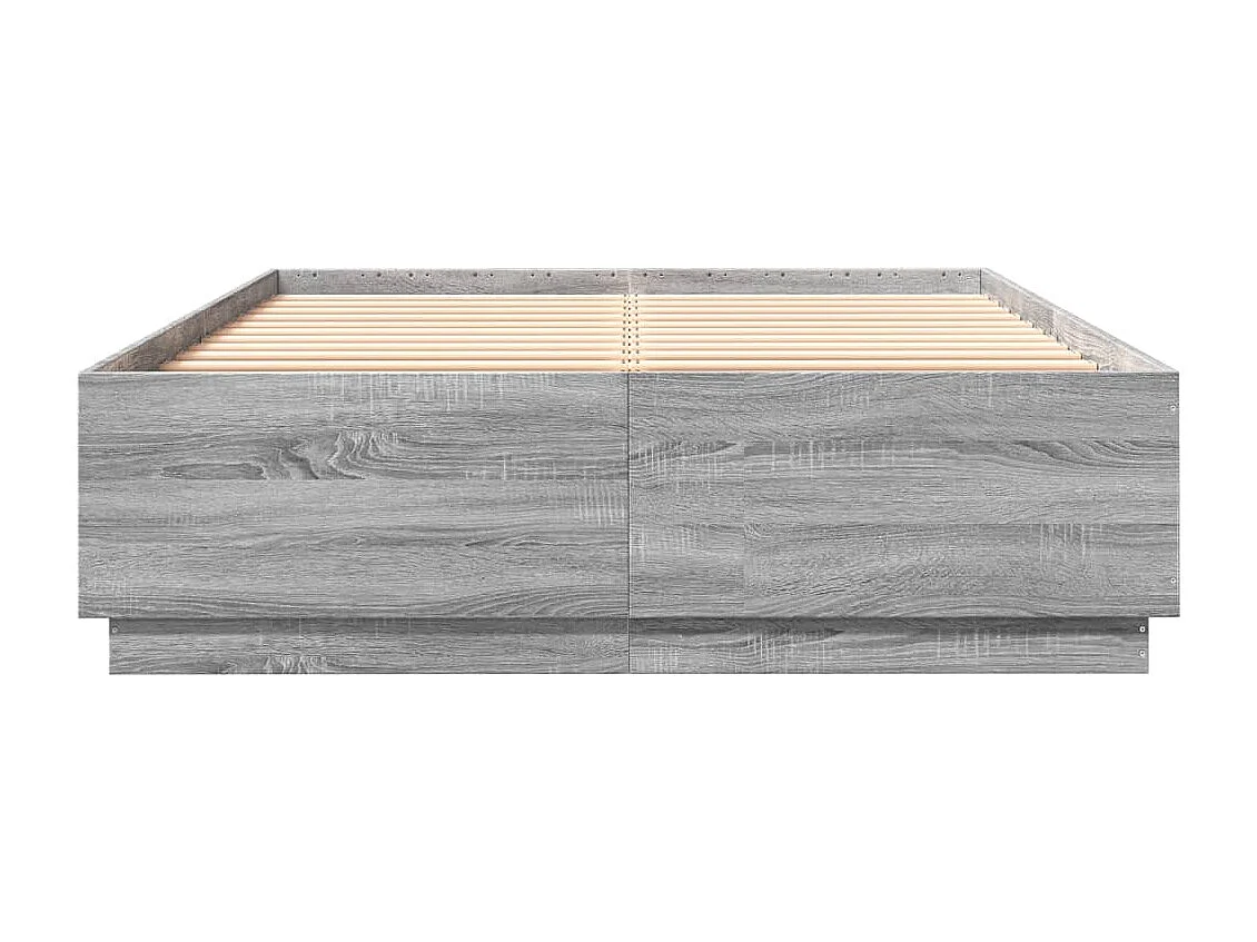 Cadre de lit sans matelas sonoma gris 140x200 cm
