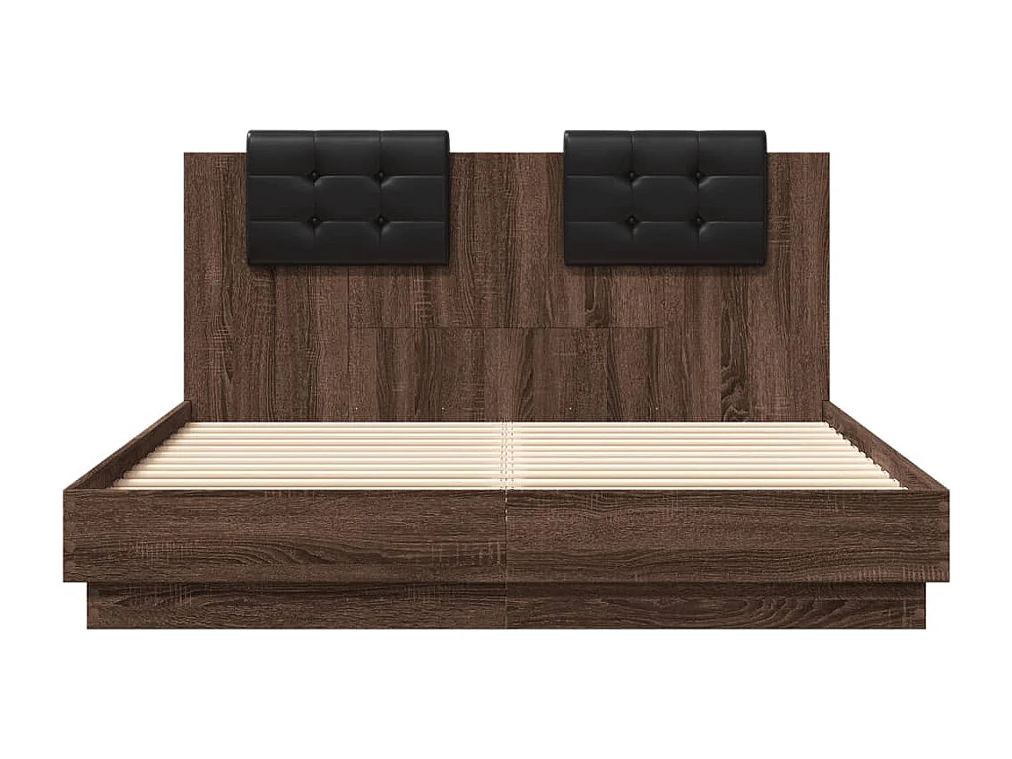 Cadre de lit sans matelas chêne marron 150x200 cm