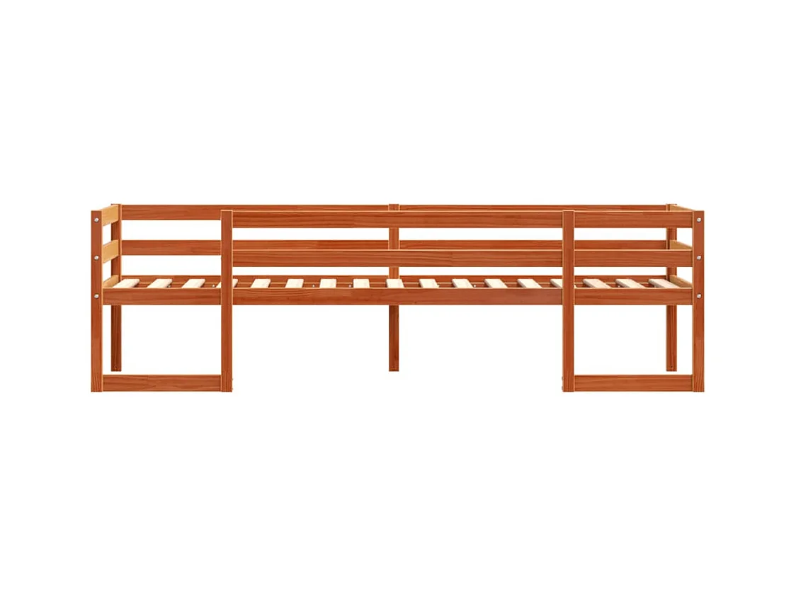Estructura de cama para niños madera de pino marrón 80x200 cm