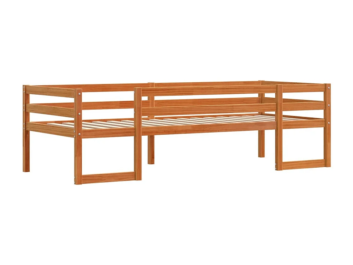 Cadre de lit pour enfants sans matelas cire marron 80x200 cm