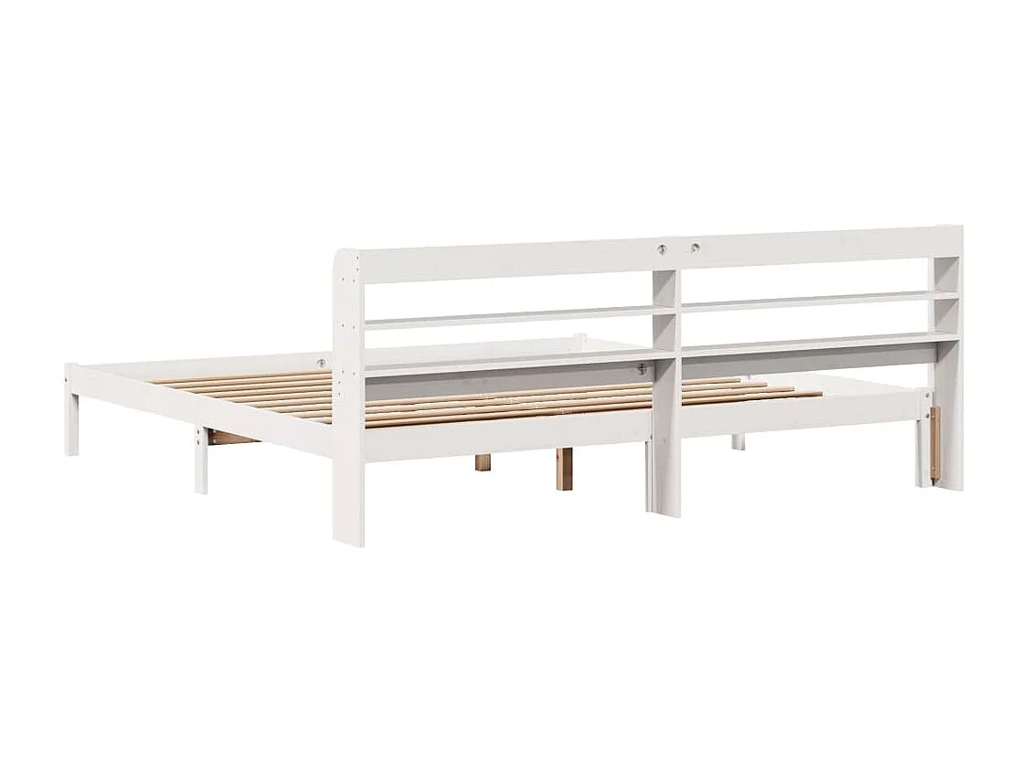 Letto senza Materasso Bianco 180x200 cm Legno Massello di Pino