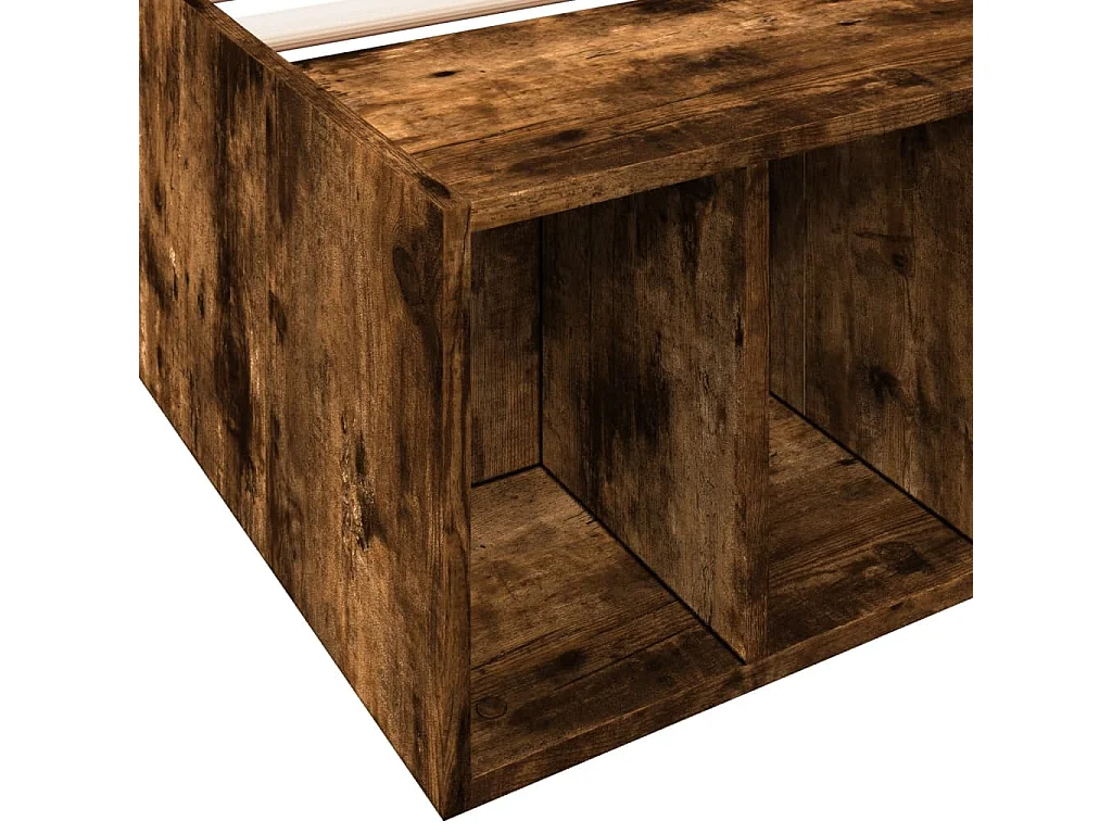 Estructura de cama madera de ingeniería roble humo 75x190 cm