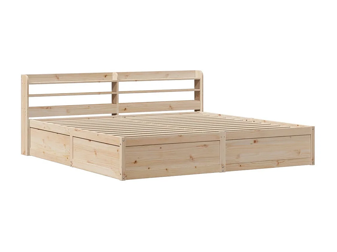 Cadre de lit avec tête de lit 200x200 cm Bois de pin massif