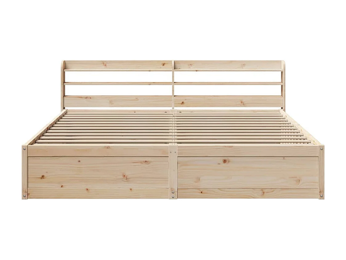 Cadre de lit avec tête de lit 200x200 cm Bois de pin massif