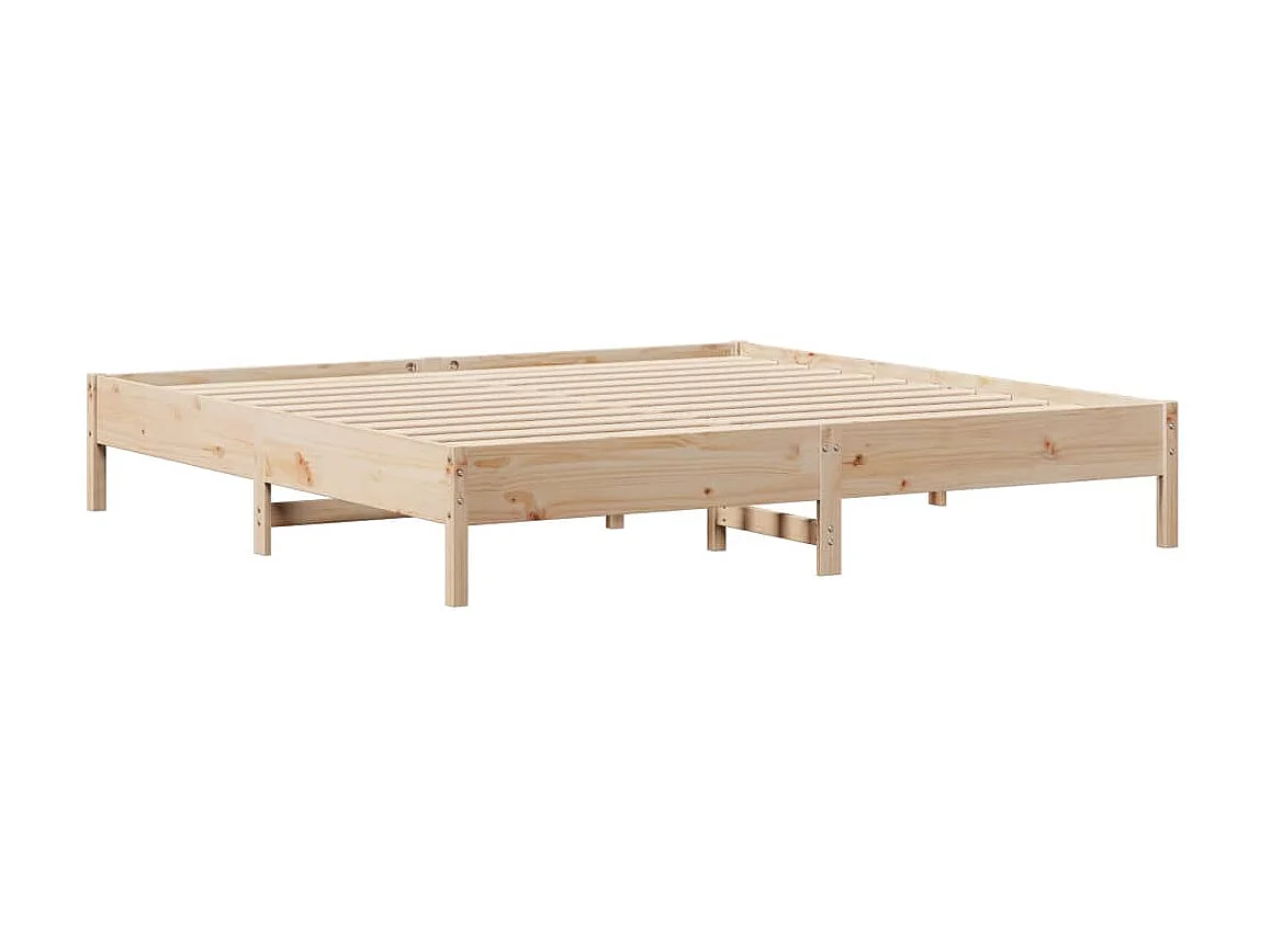 Cadre de lit sans matelas 200x200 cm bois massif de pin
