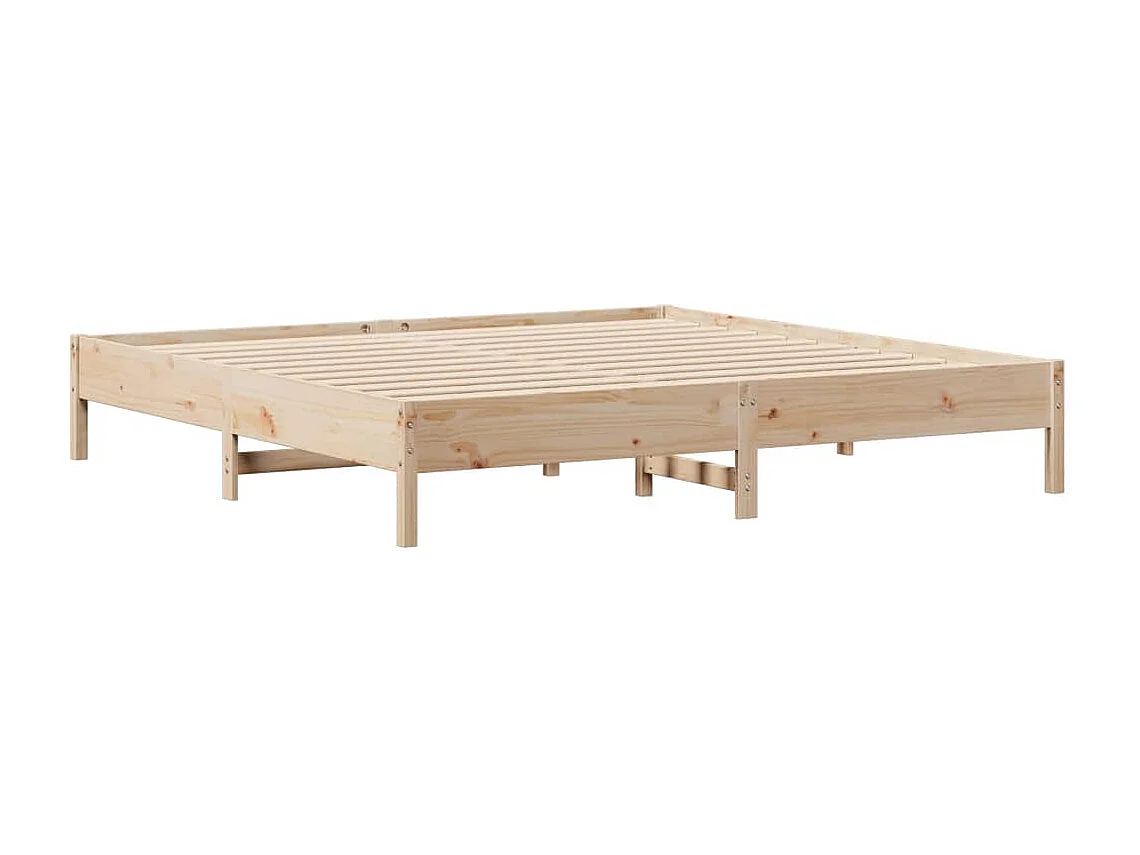 Cadre de lit sans matelas 200x200 cm bois massif de pin