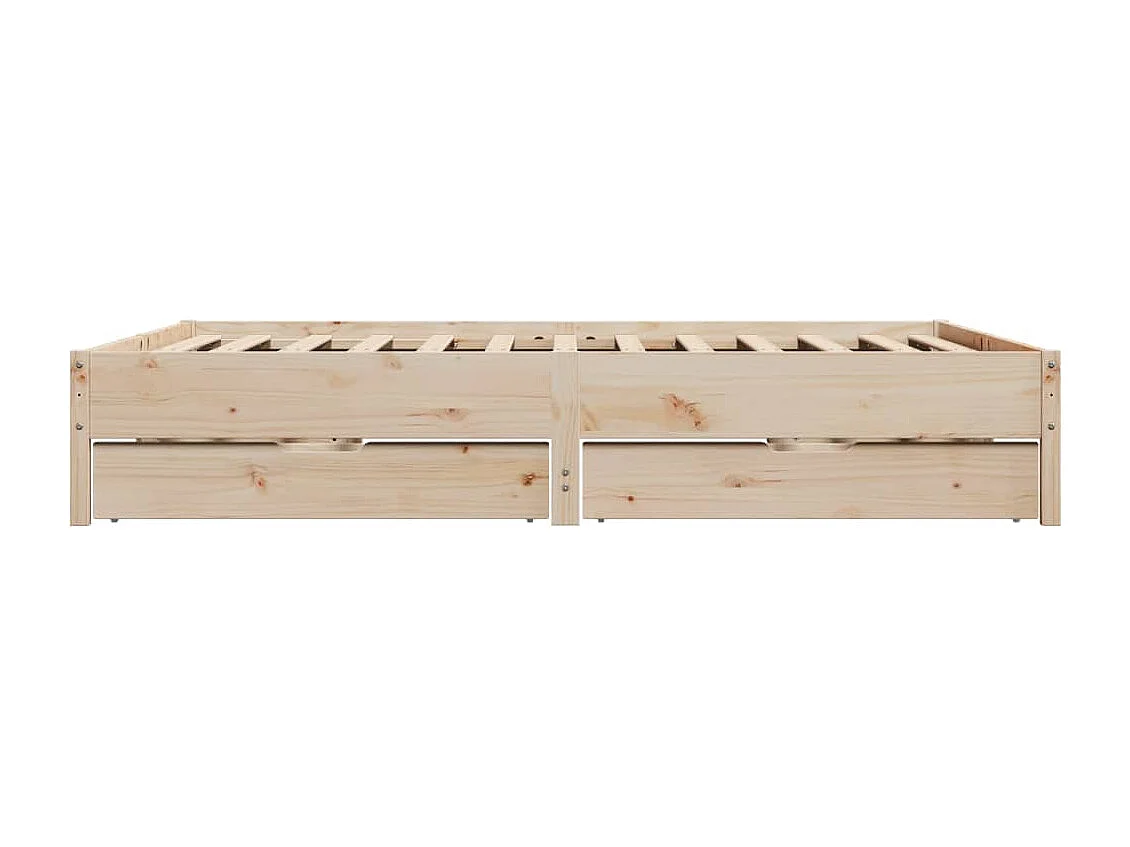 Cadre de lit sans matelas 200x200 cm bois massif de pin
