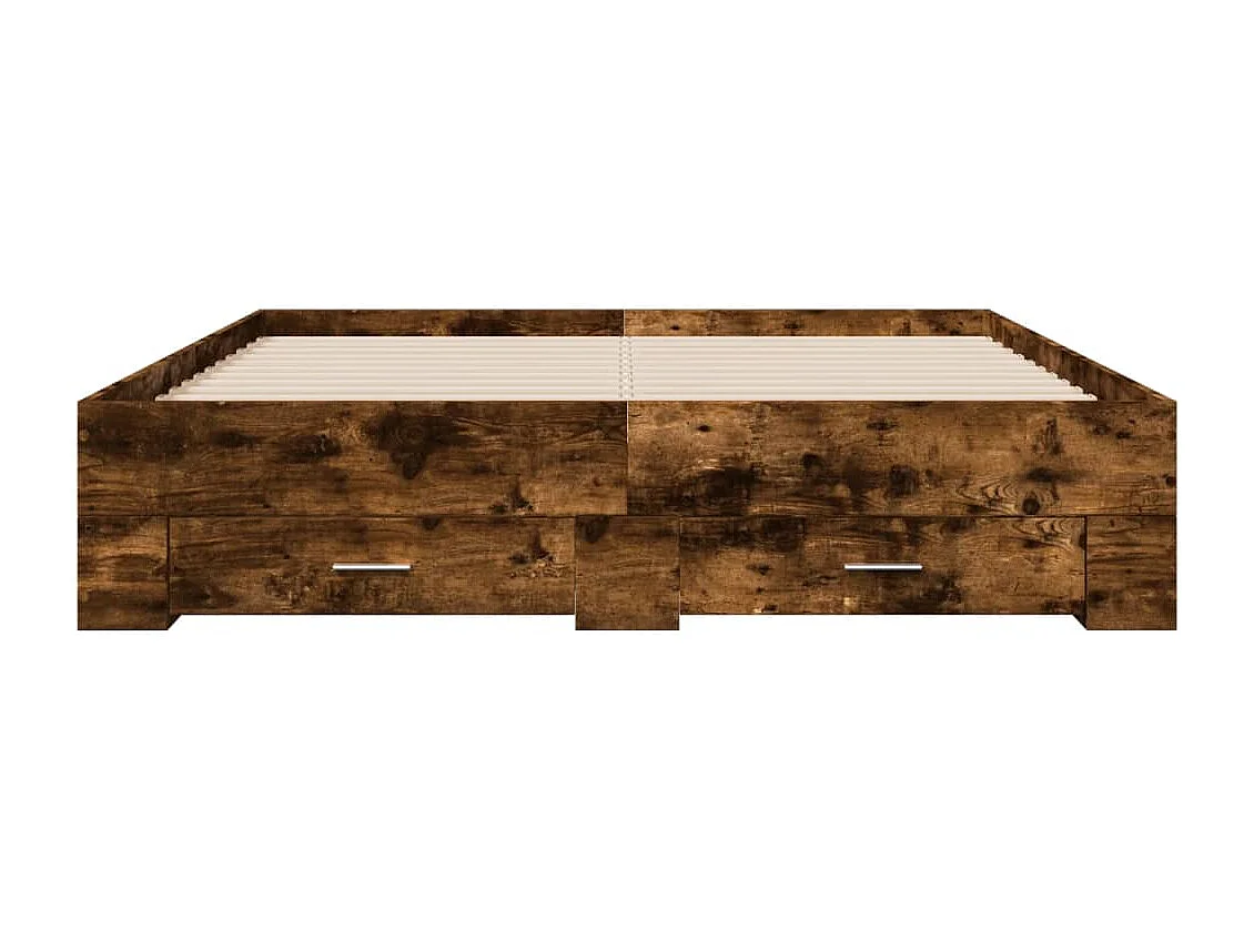 Giroletto con Cassetti Rovere Fumo 150x200 cm Legno Multistrato