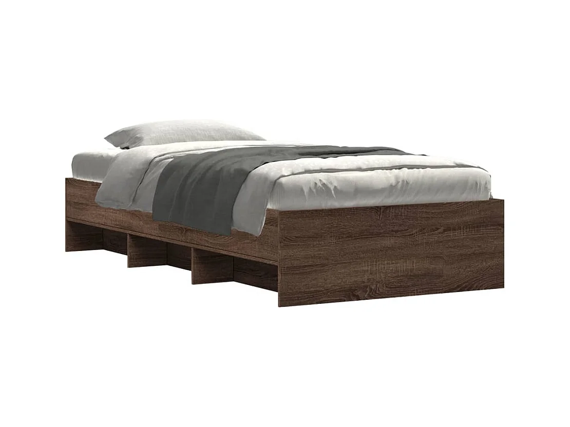 Cadre de lit sans matelas chêne marron 100x200 cm
