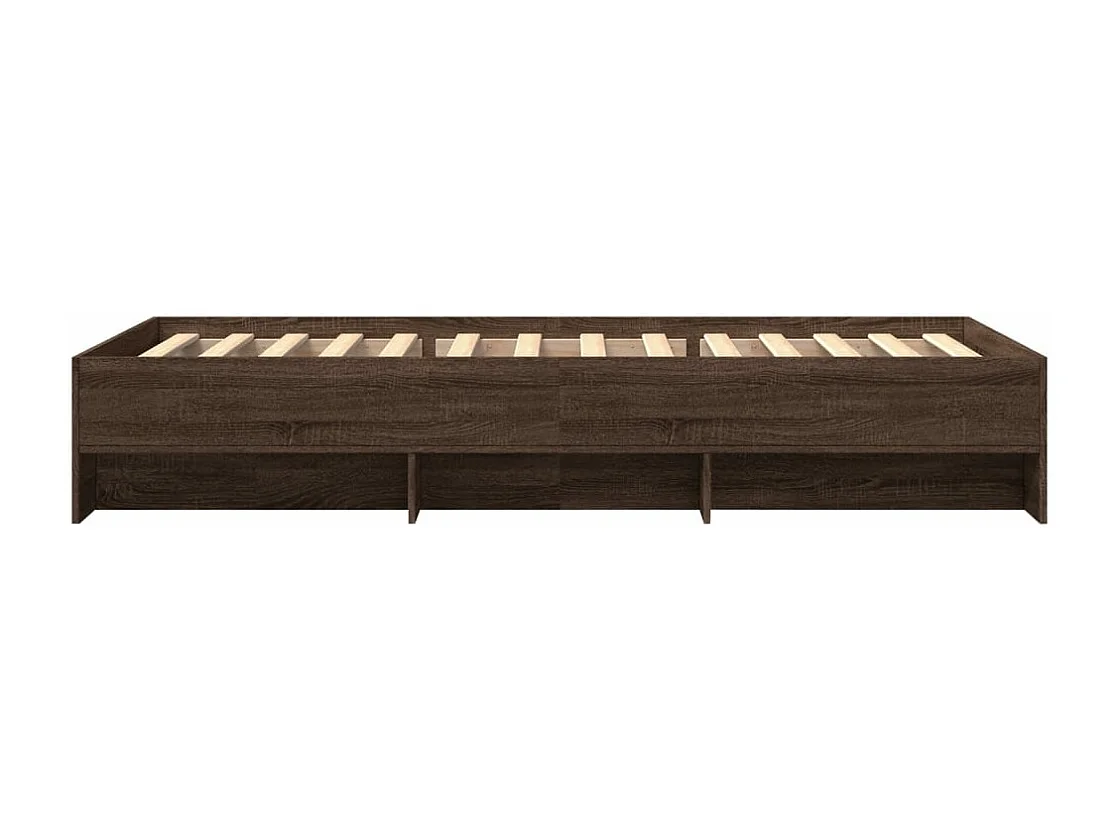 Estrutura cama s/ colchão derivados madeira carvalho castanho