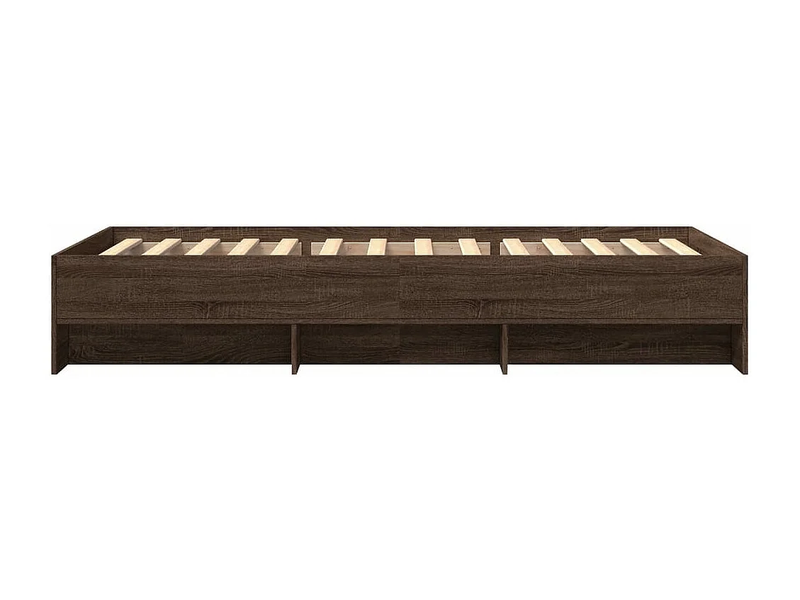 Estrutura cama s/ colchão derivados madeira carvalho castanho