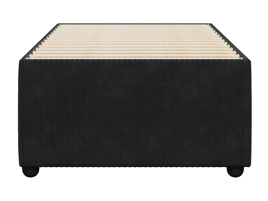 Cadre de lit sans matelas noir 80x200 cm velours