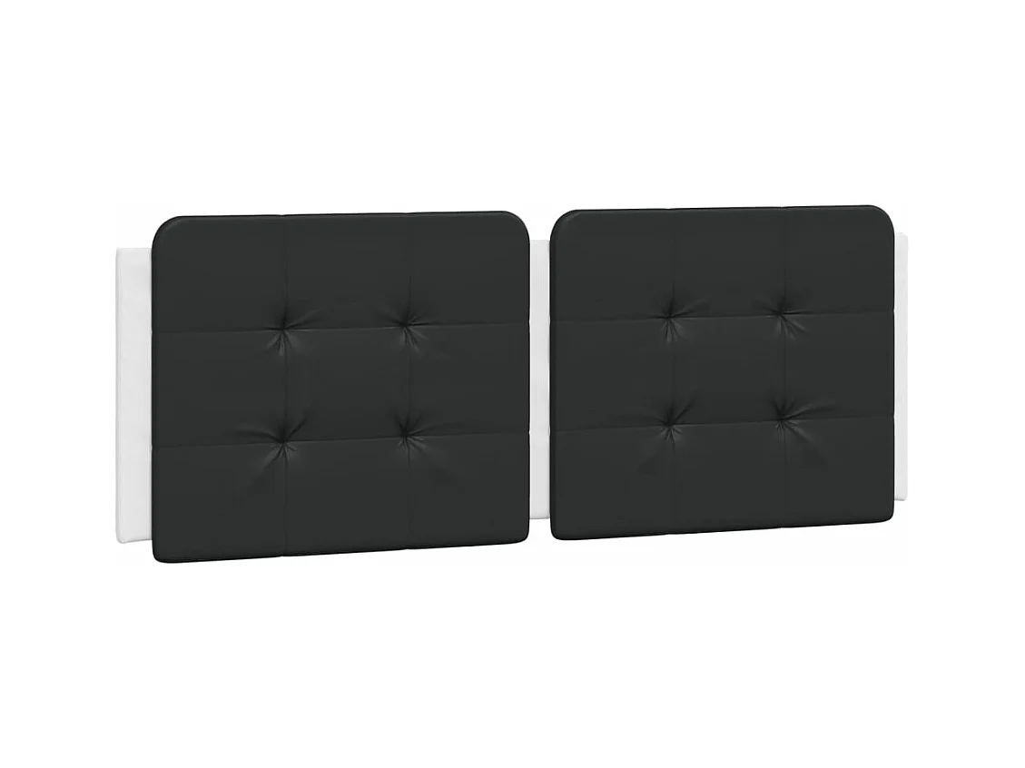 Cadre de lit sans matelas blanc et noir 120x200 cm similicuir