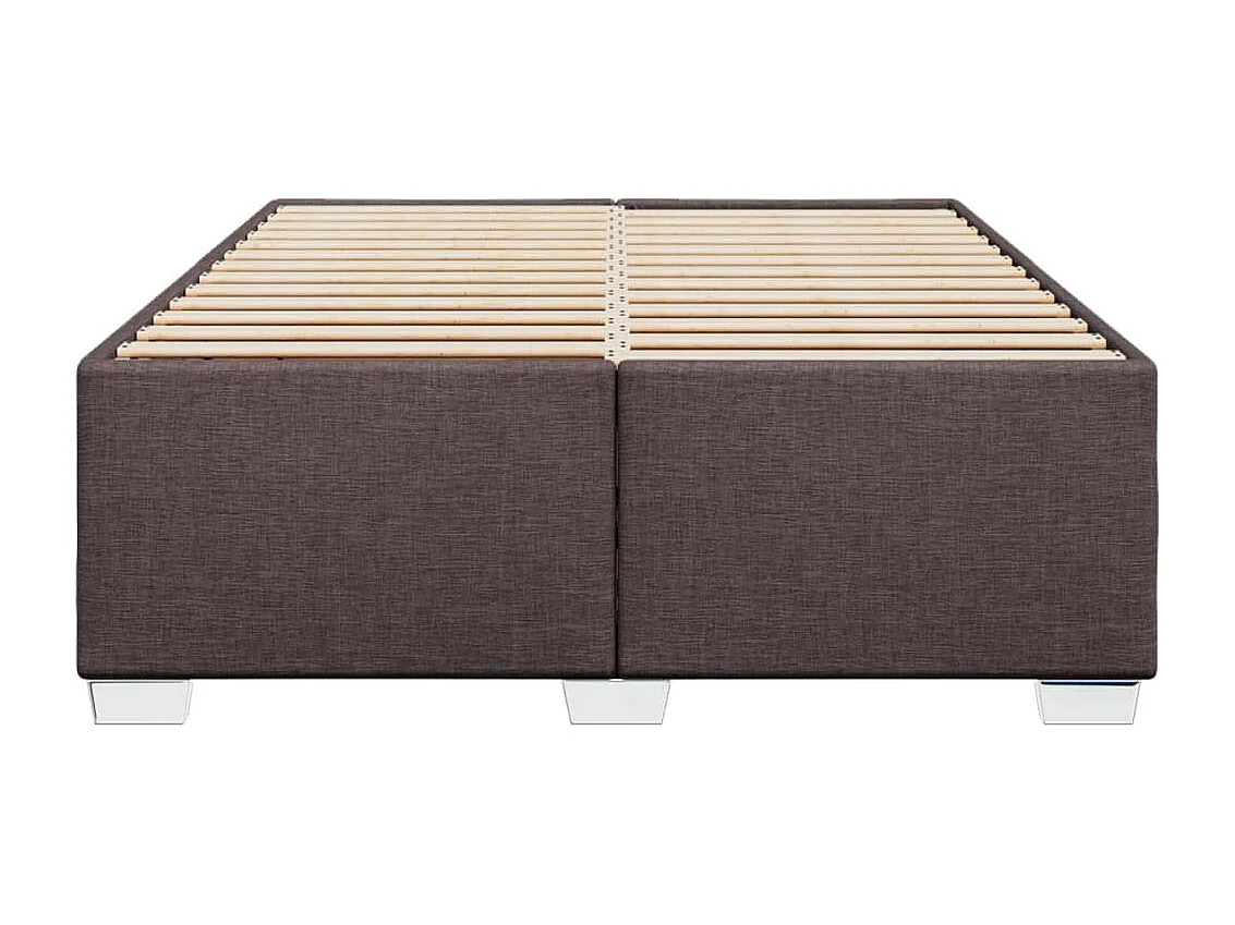 Bedframe zonder matras stof donkerbruin 140x190 cm
