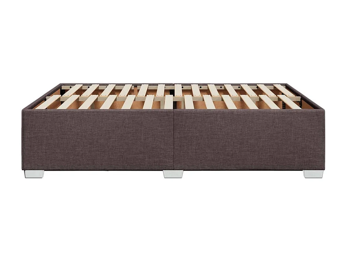 Bedframe zonder matras stof donkerbruin 140x190 cm