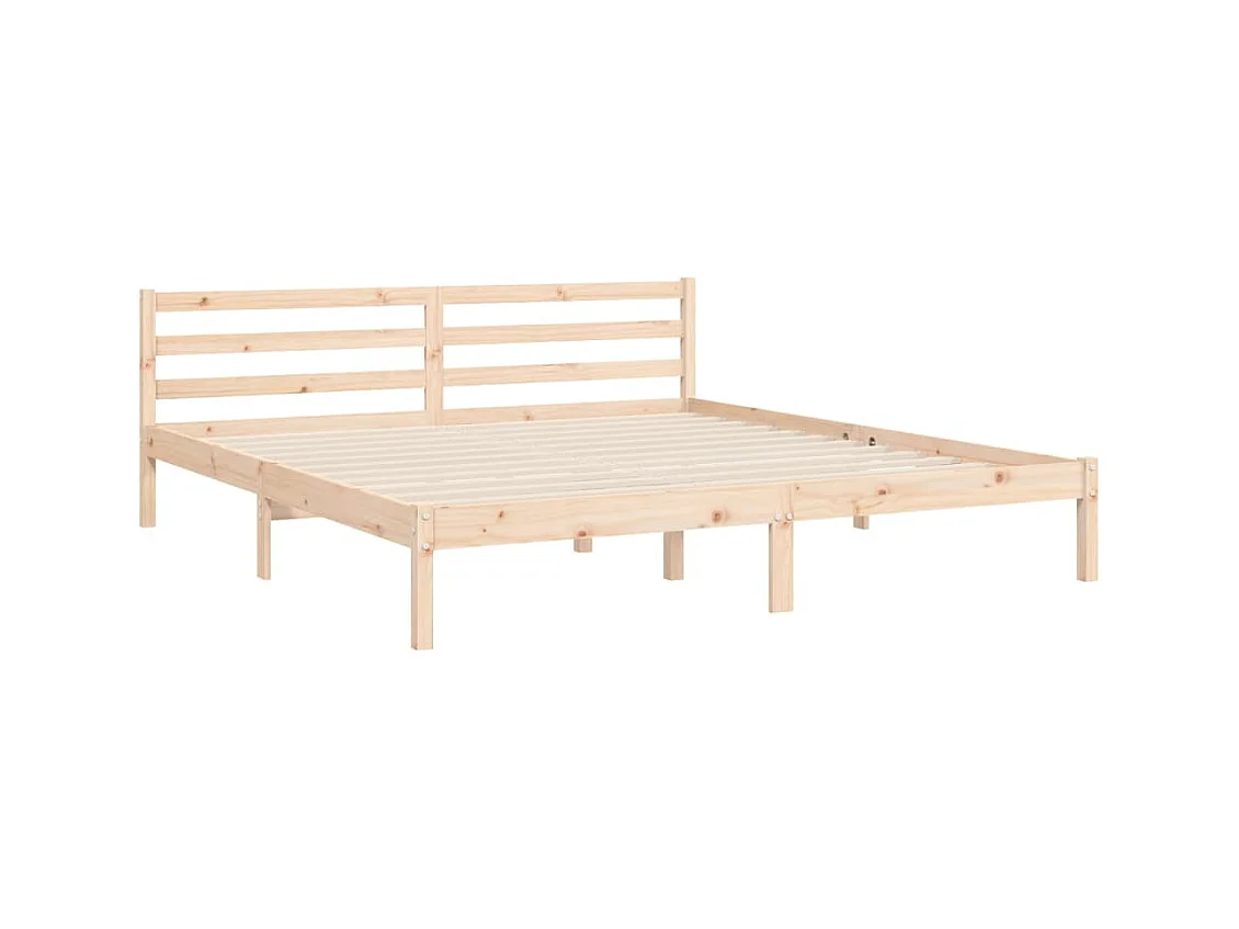 Giroletto con Testiera Super King Size in Legno Massello