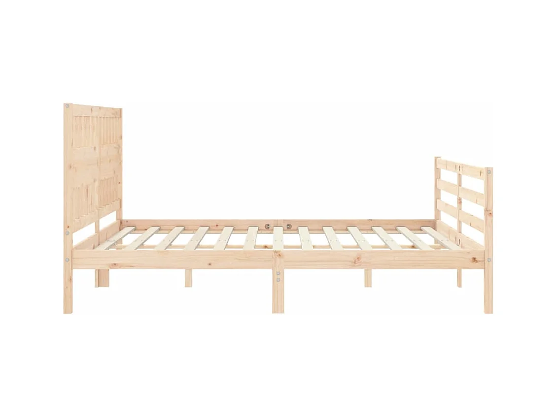 Giroletto con Testiera Super King Size in Legno Massello