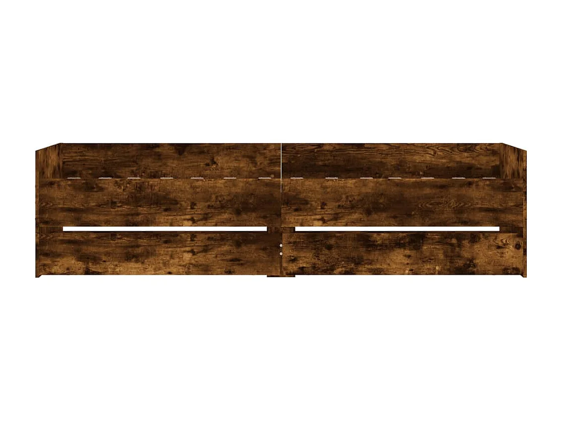 Cadre de lit sans matelas chêne fumé 75x190 cm