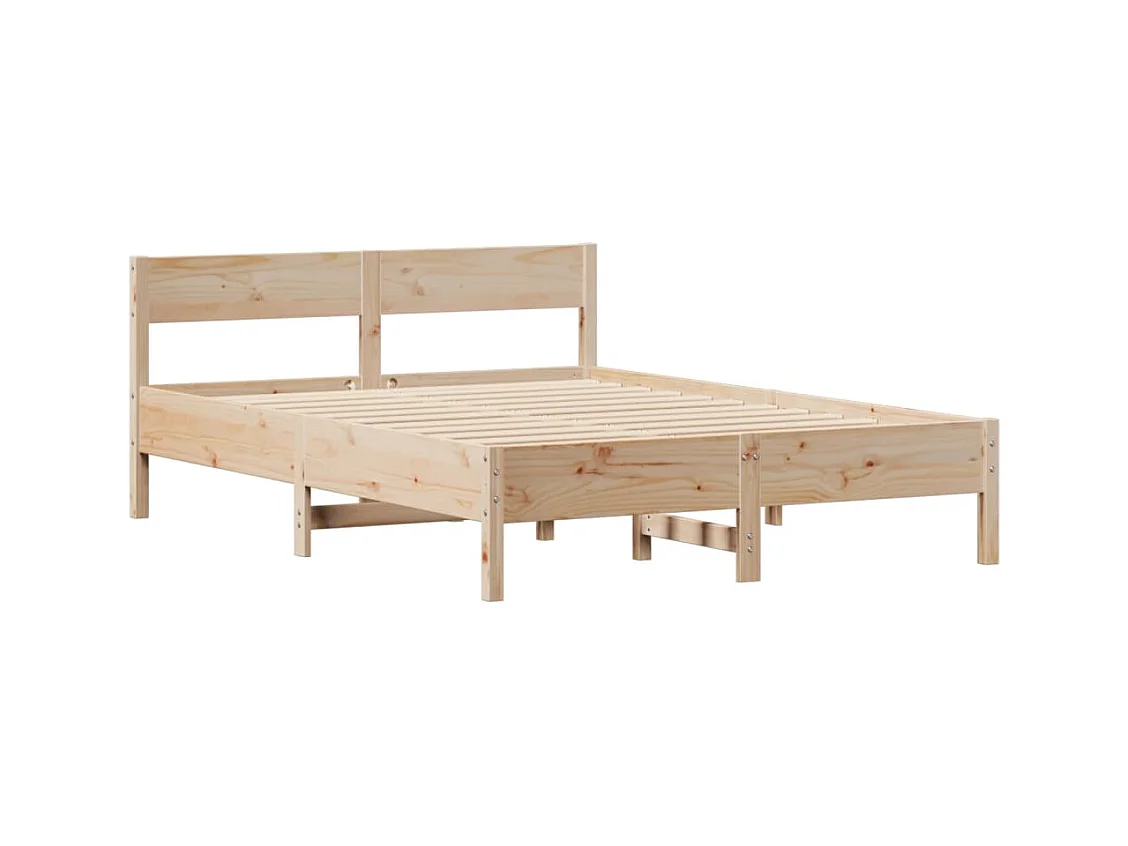 Cadre de lit sans matelas 140x200 cm bois massif de pin