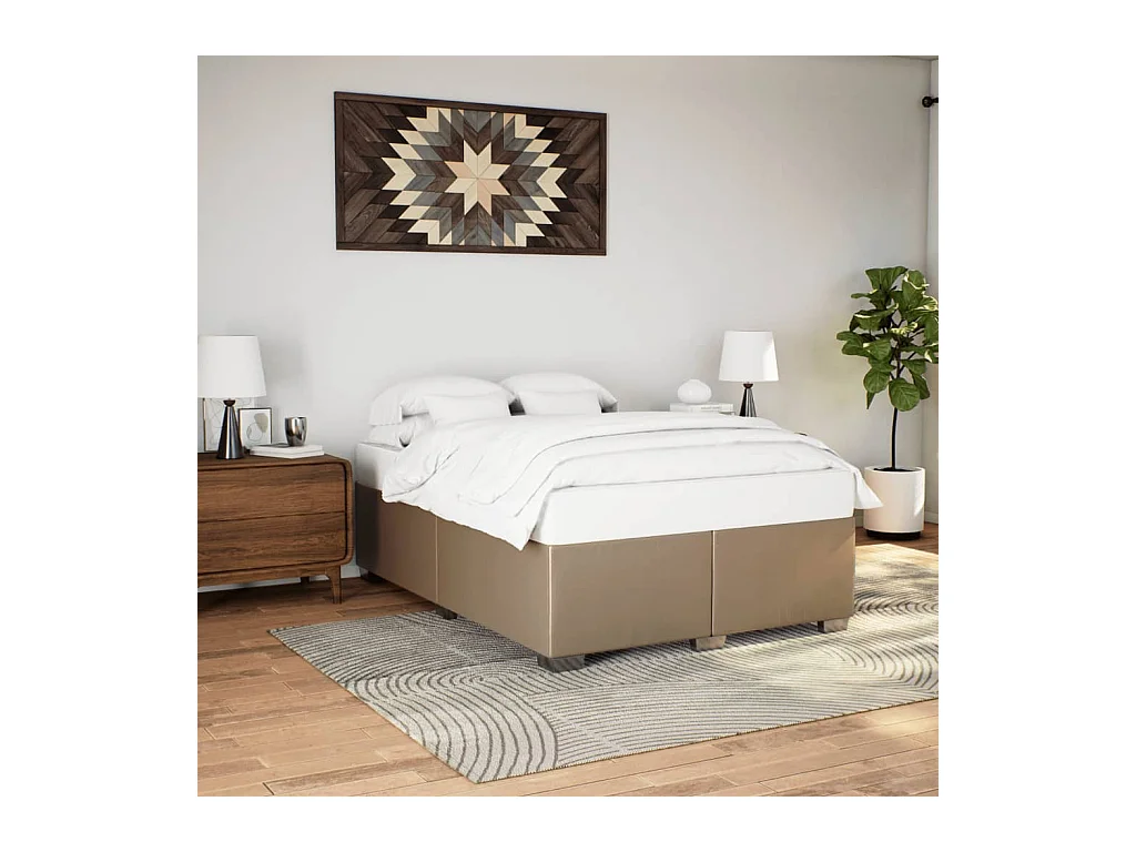 Cadre de lit sans matelas cappuccino 160x200 cm similicuir