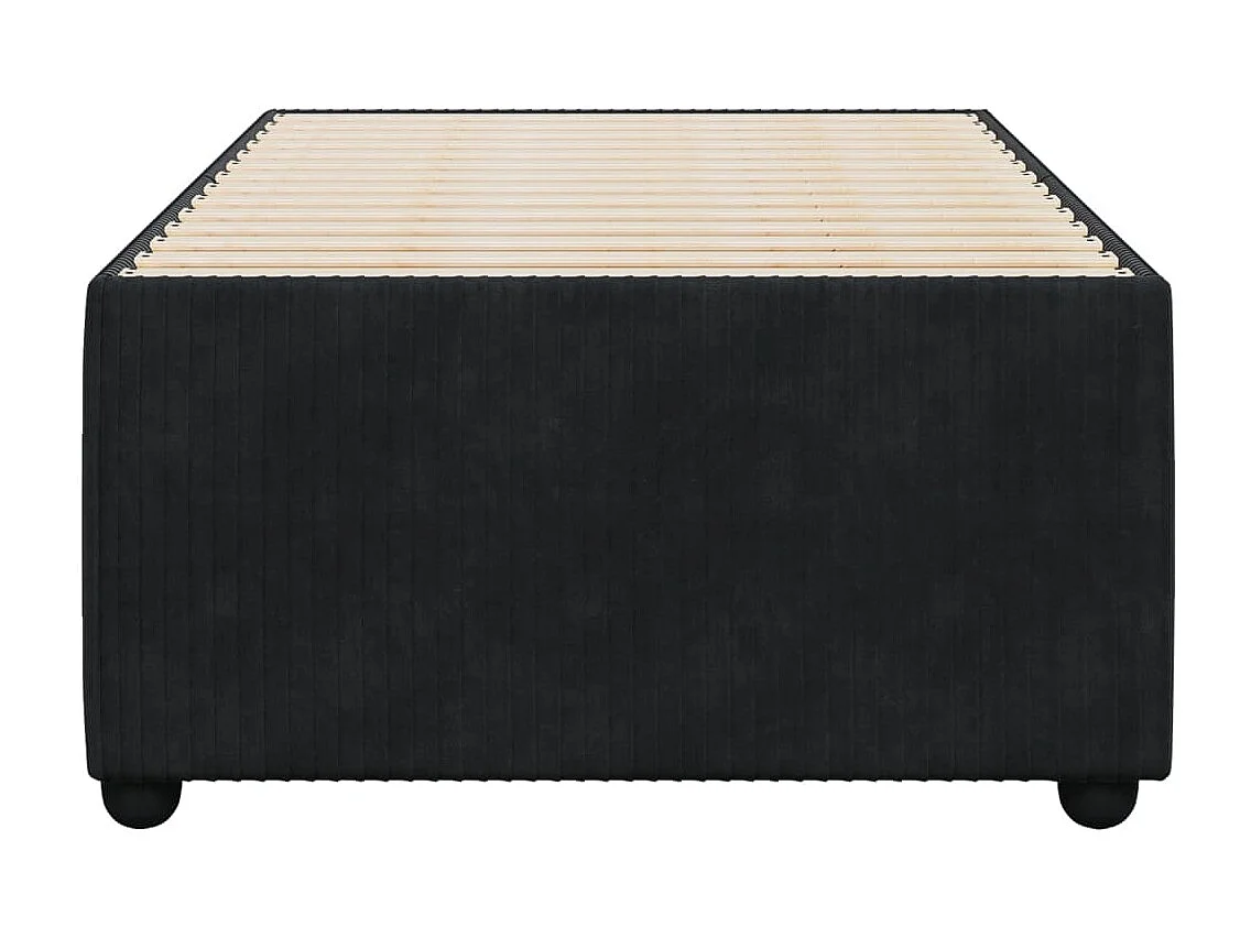 Estrutura de cama 90x190 cm veludo preto