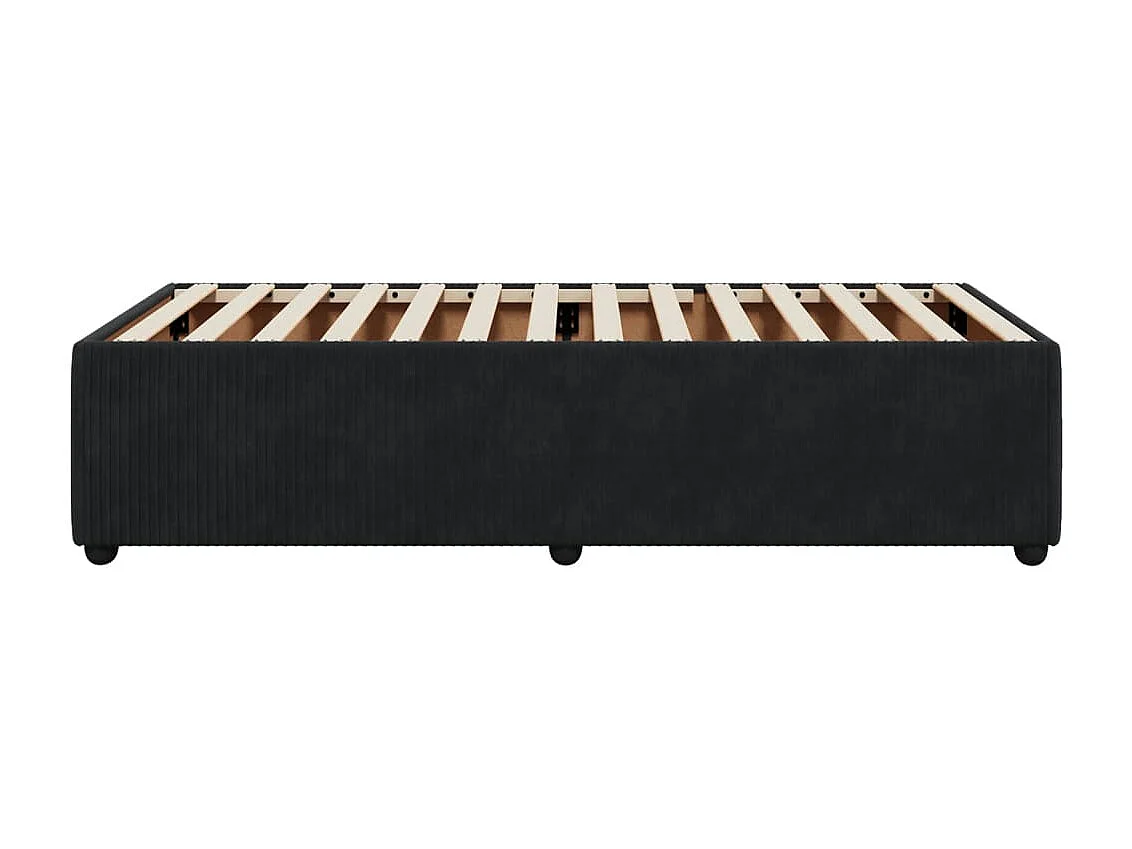 Cadre de lit sans matelas noir 90x190 cm velours