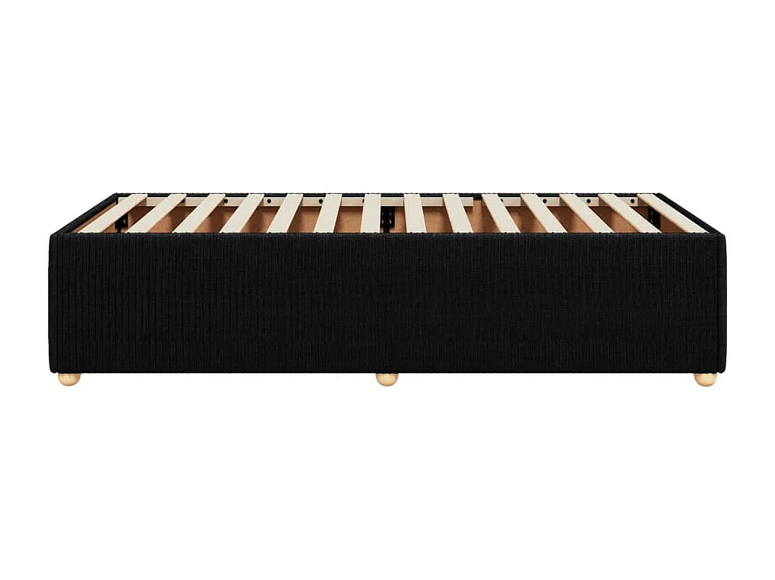 Cadre de lit sans matelas noir 80x200 cm tissu