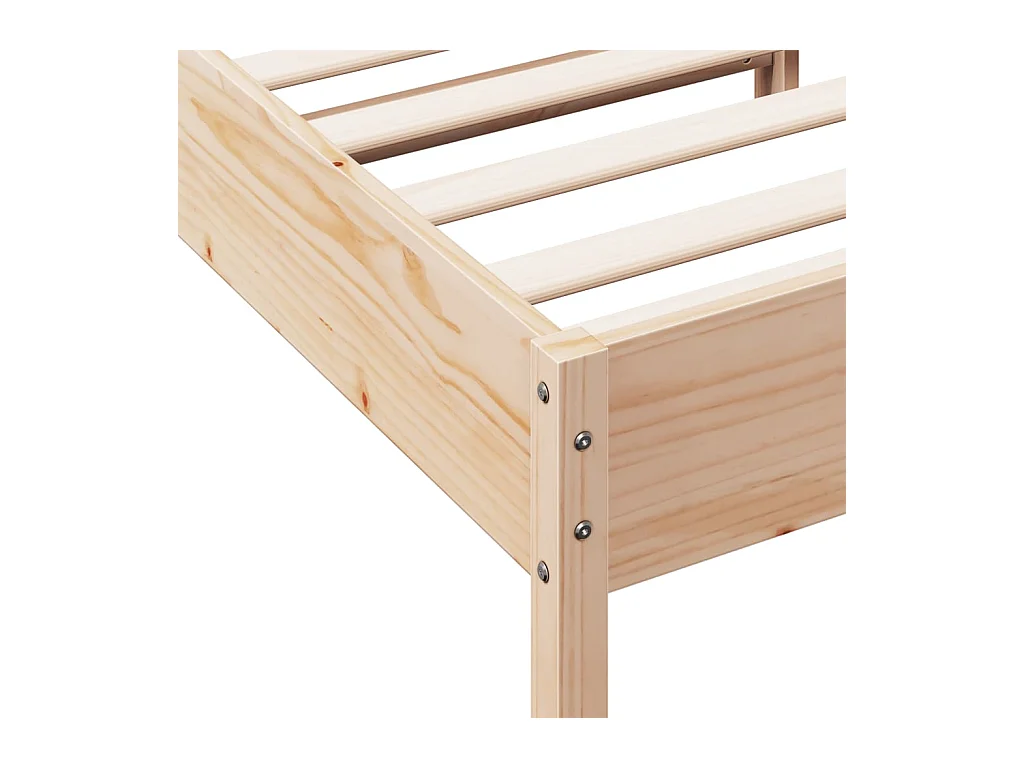 Cadre de lit sans matelas 75x190 cm bois de pin massif