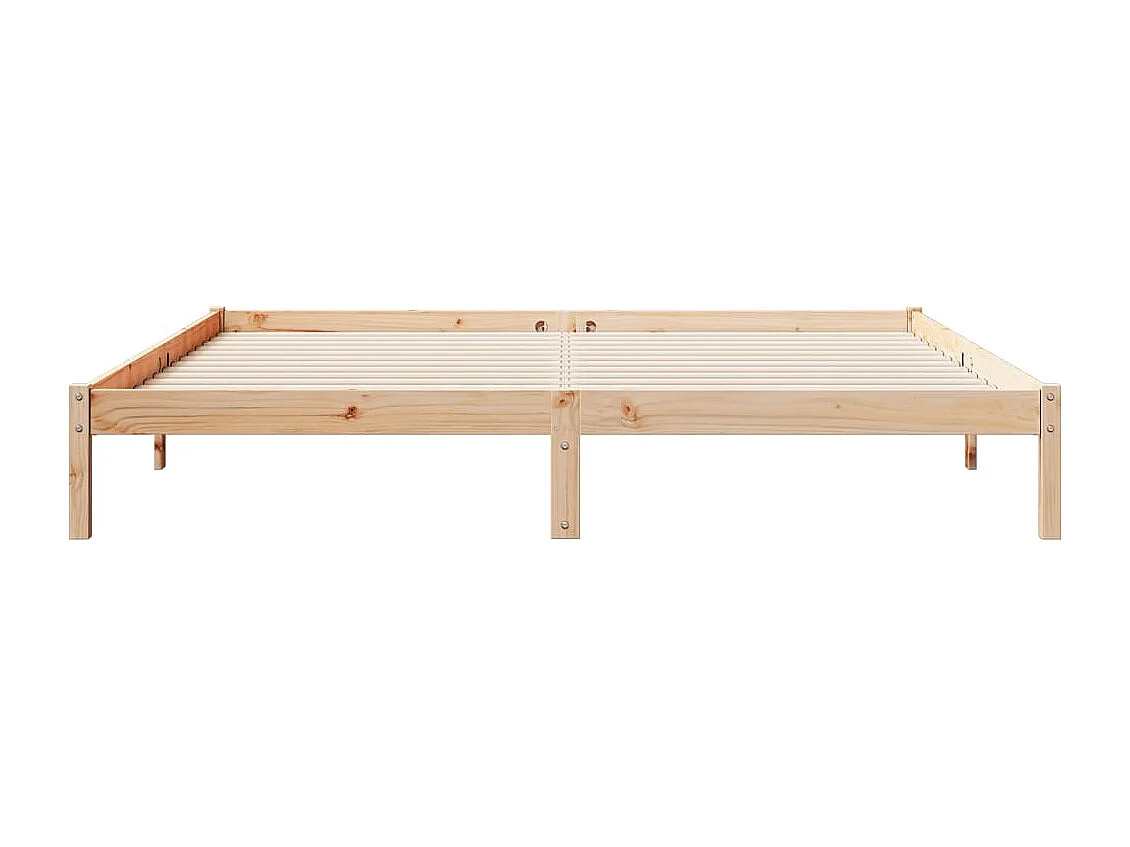 Cama extra longa sem colchão 180x210 cm madeira de pinho maciça