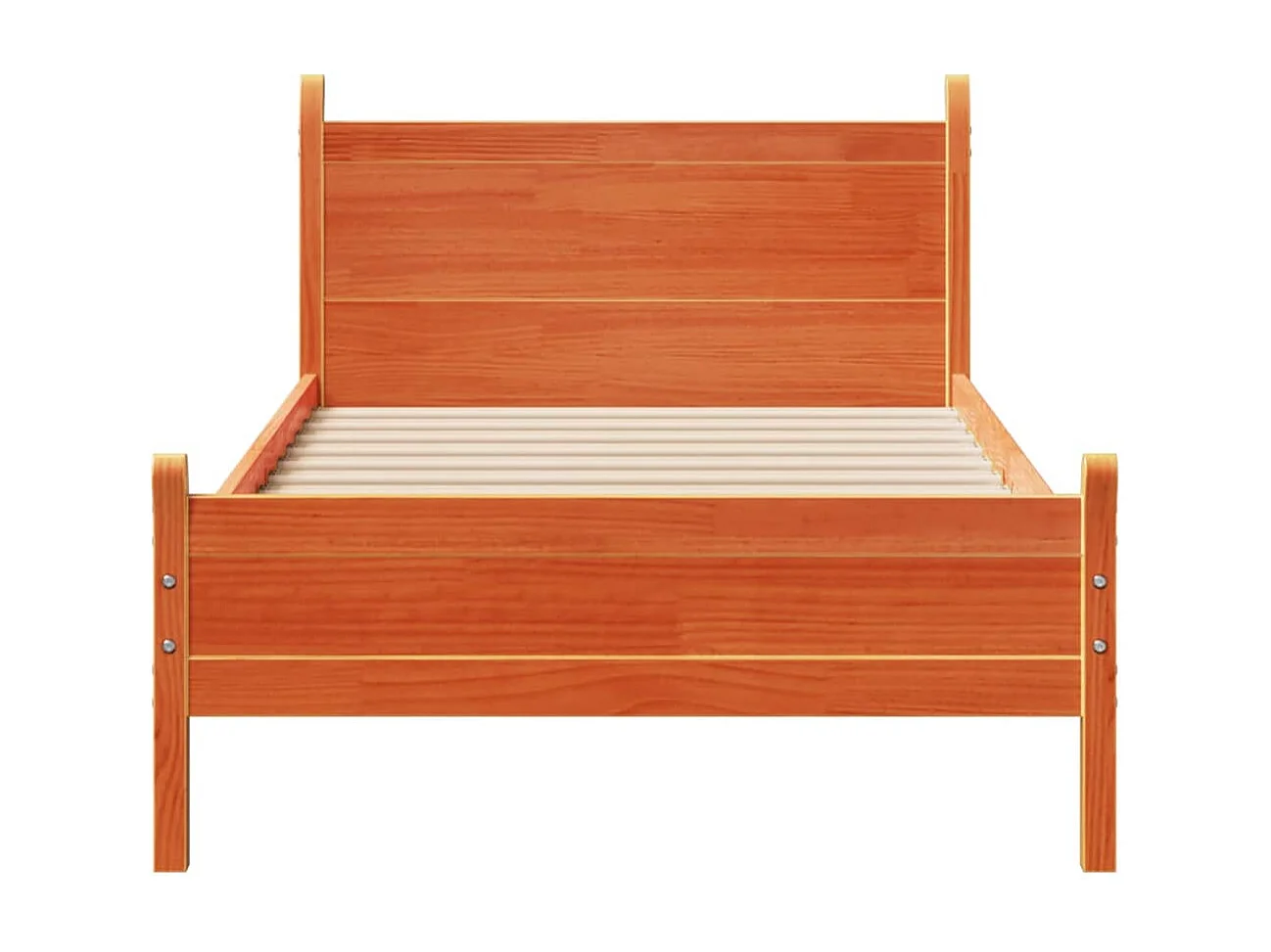 Estructura de cama sin colchón madera de pino marrón 90x200 cm