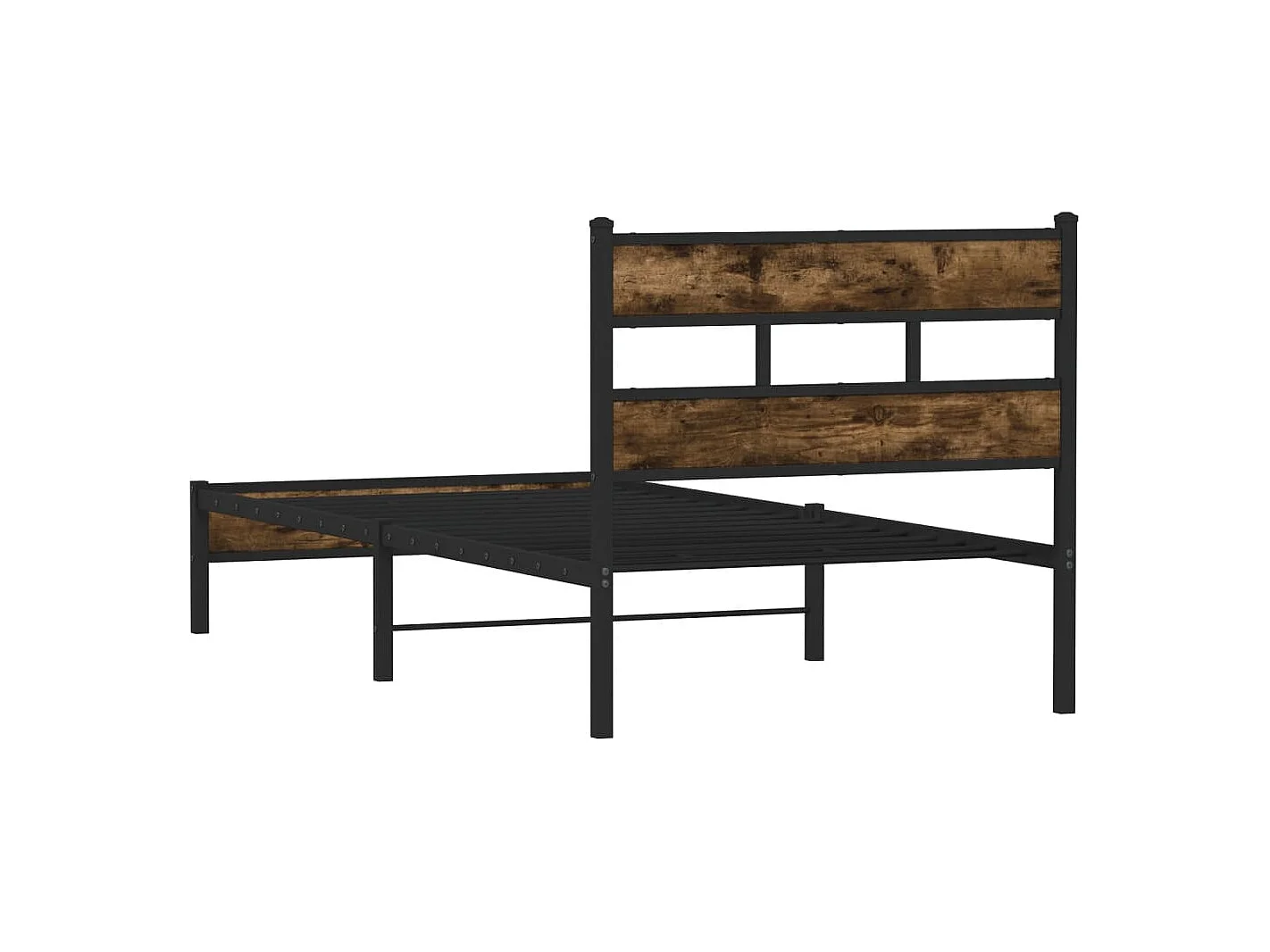 Cama sem colchão com cabeceira 75x190 cm carvalho sonoma