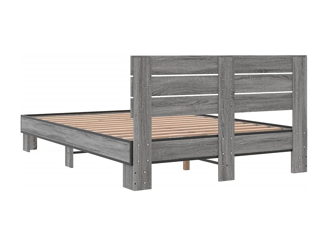 Cadre de lit sans matelas sonoma gris 120x200 cm