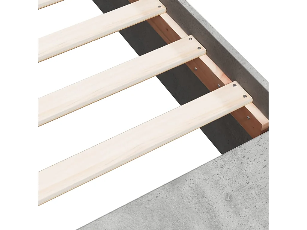 Estrutura de cama 200x200 cm derivados de madeira cinza cimento
