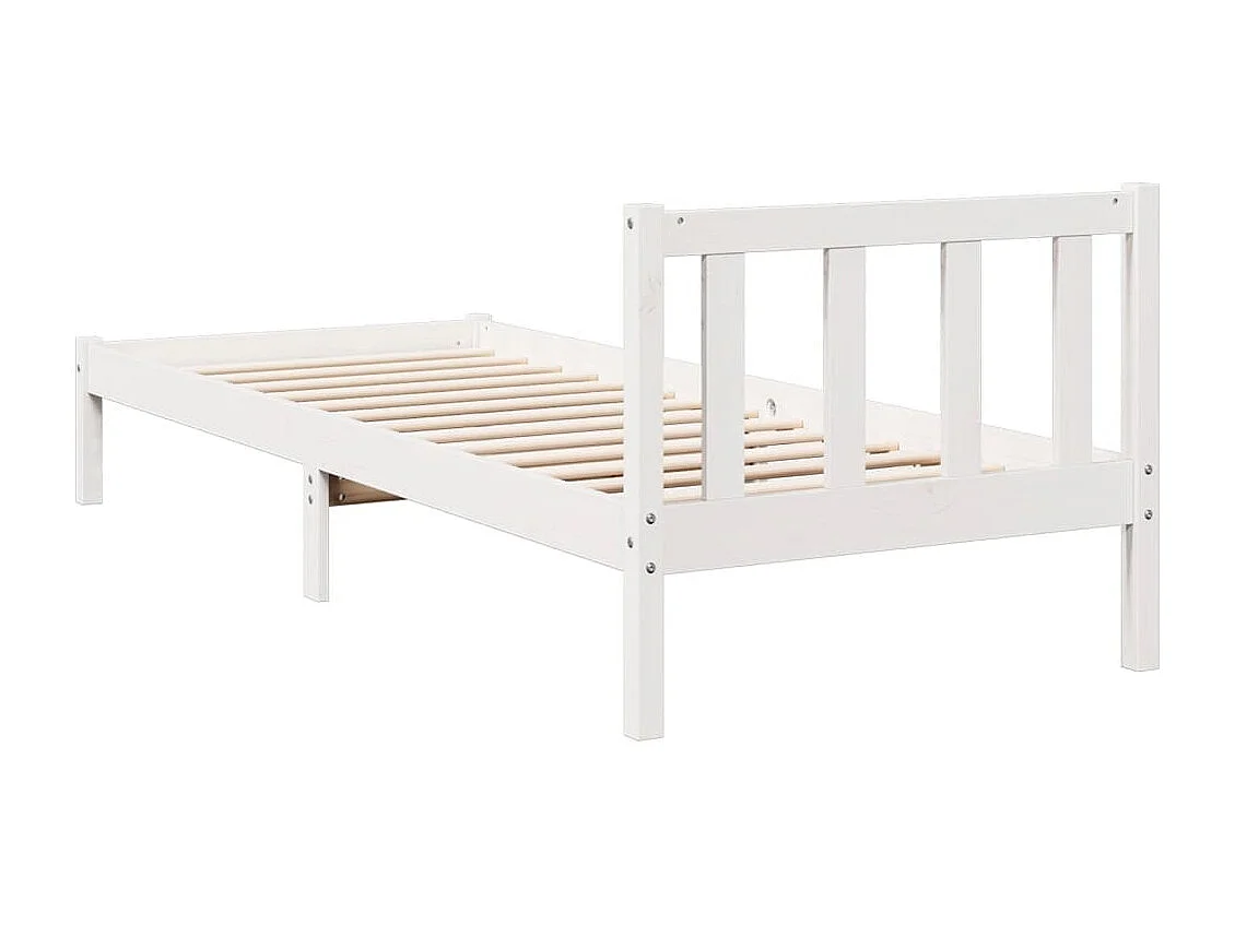 Cama extralarga sin colchón madera maciza pino blanca 100x220cm