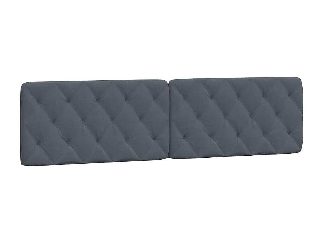 Cadre de lit sans matelas gris foncé 200x200 cm velours