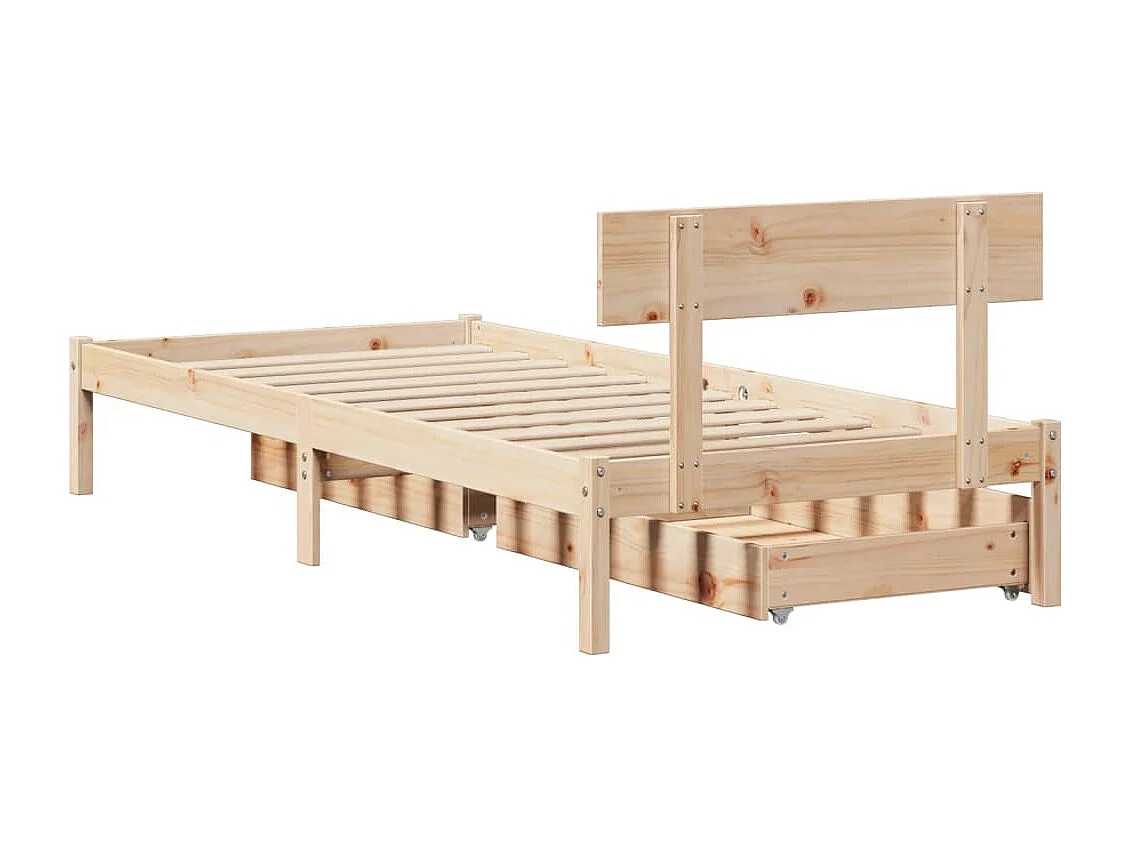 Cadre de lit sans matelas 90x200 cm bois de pin massif